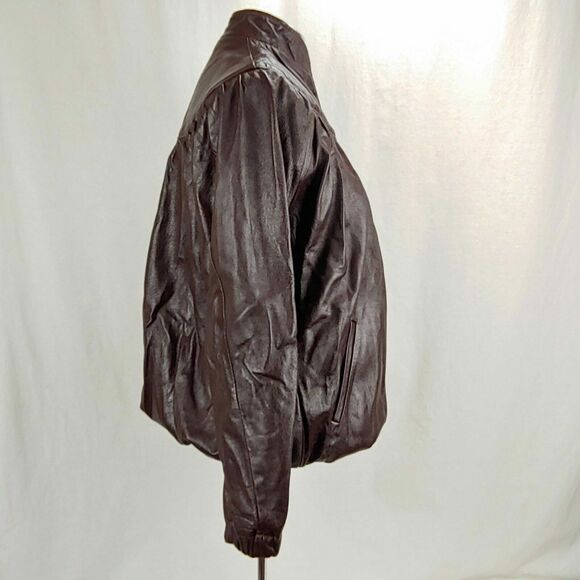 VTG Pace Uccello Maroon Leather Jacket Women's 10 - Picture 3 of 6